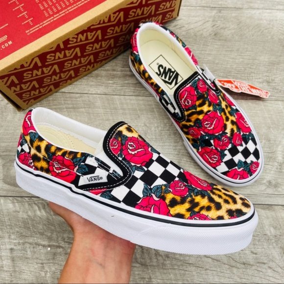 Vans Shoes - Vans Classic Slip-On Rose Checkerboard